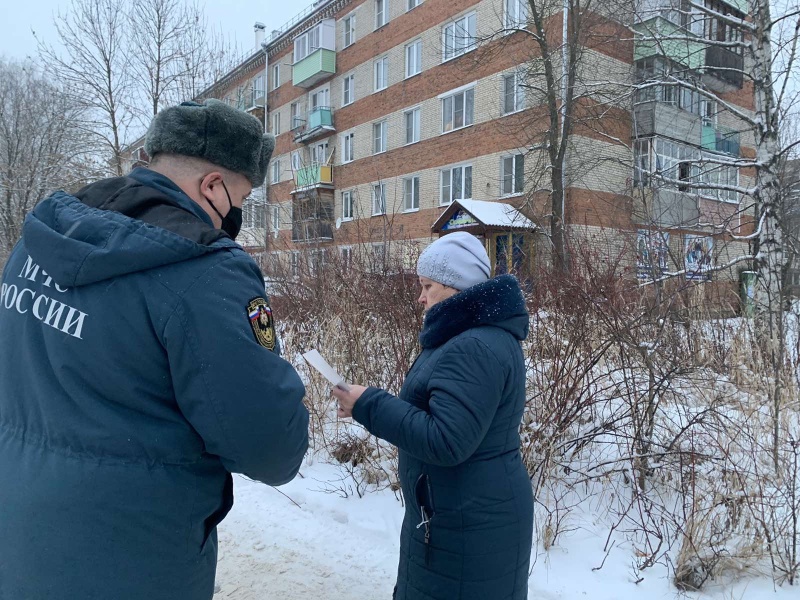 В городе Собинке состоялся противопожарный инструктаж для местных жителей