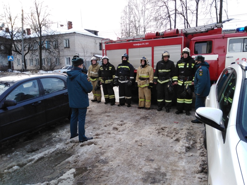 В Вязниковской школе состоялось пожарно-тактическое занятие