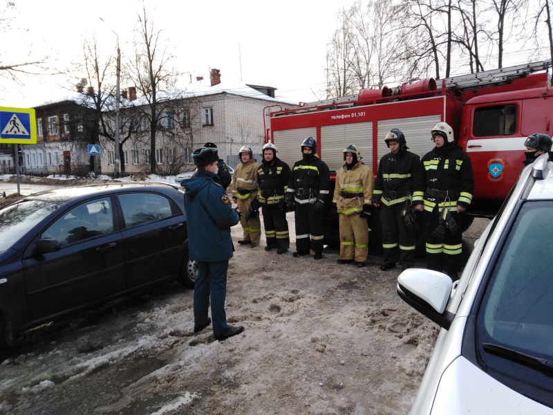 В Вязниковской школе состоялось пожарно-тактическое занятие